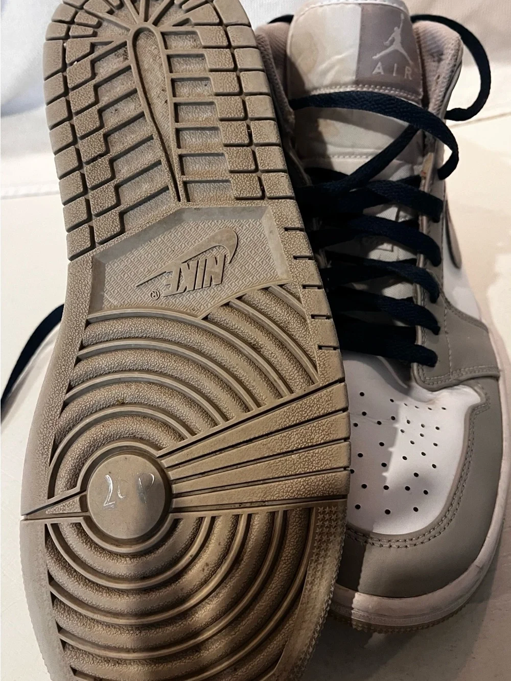 Nike Air Jordan High-Top Sneakers in Gray, White and Black